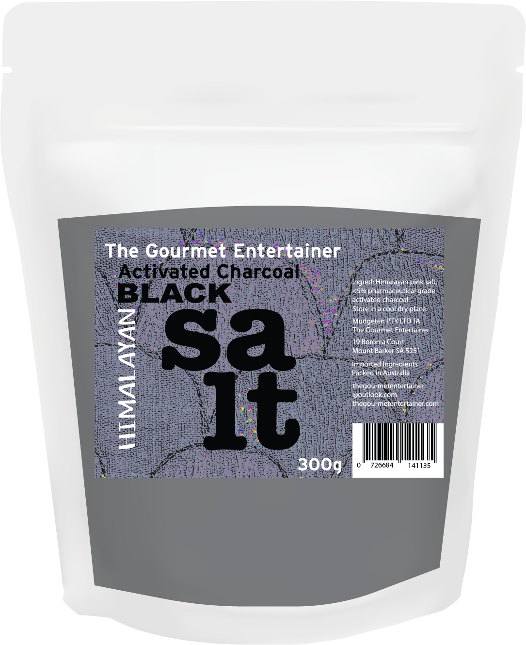 Black Salt Himalayan Salt & Pharmaceutical Grade Charcoal 300g
