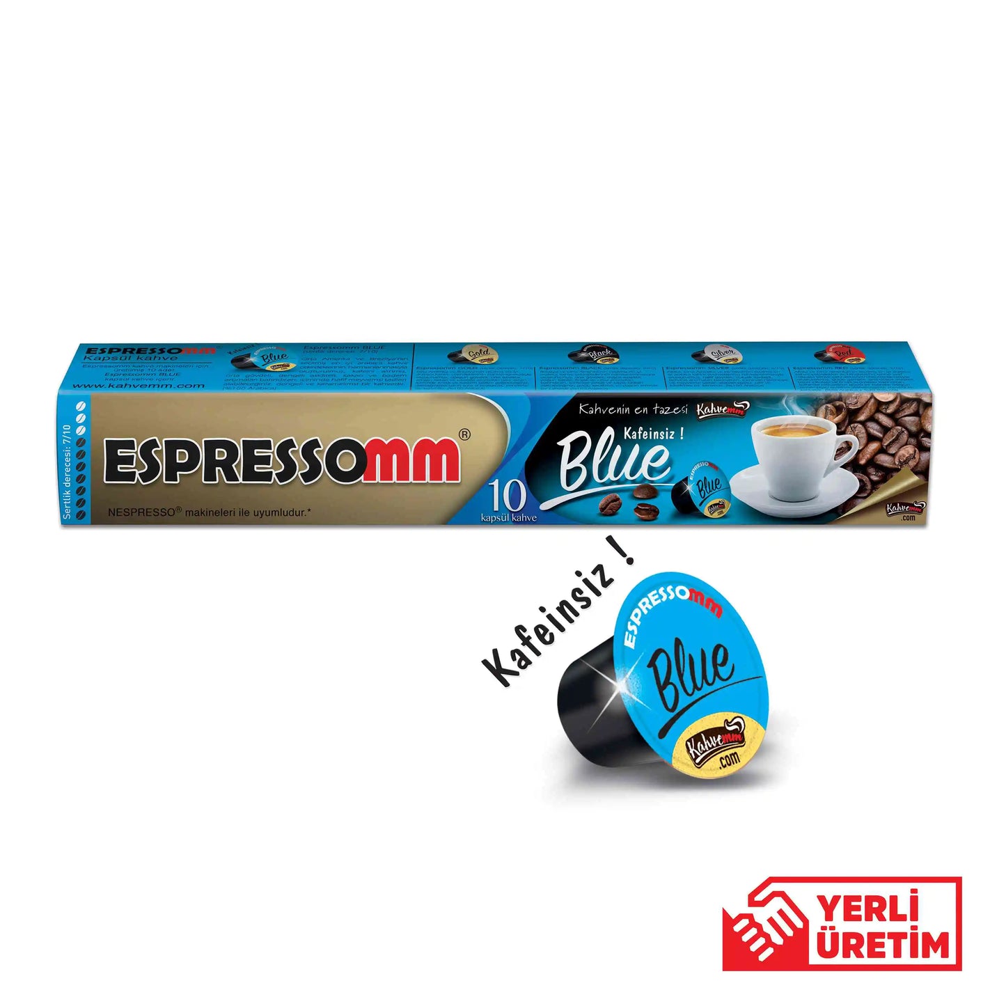 Espressomm Blue Nespresso Compatible Coffee Capsul (10 Pieces) - Pbt